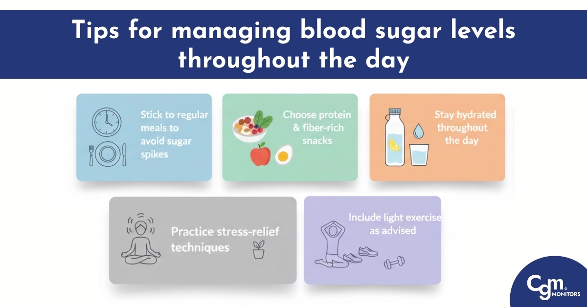 Tips for managing blood sugar levels throughout the day