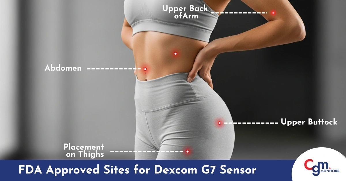 FDA Approved Sites for Dexcom G7 Sensor