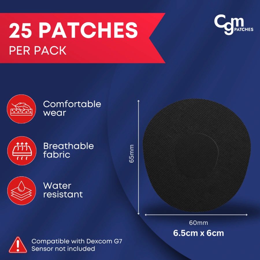 Dexcom G7 25 pack overlay patch