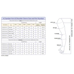 4 chamber ARM & SHOULDER SLEEVE size