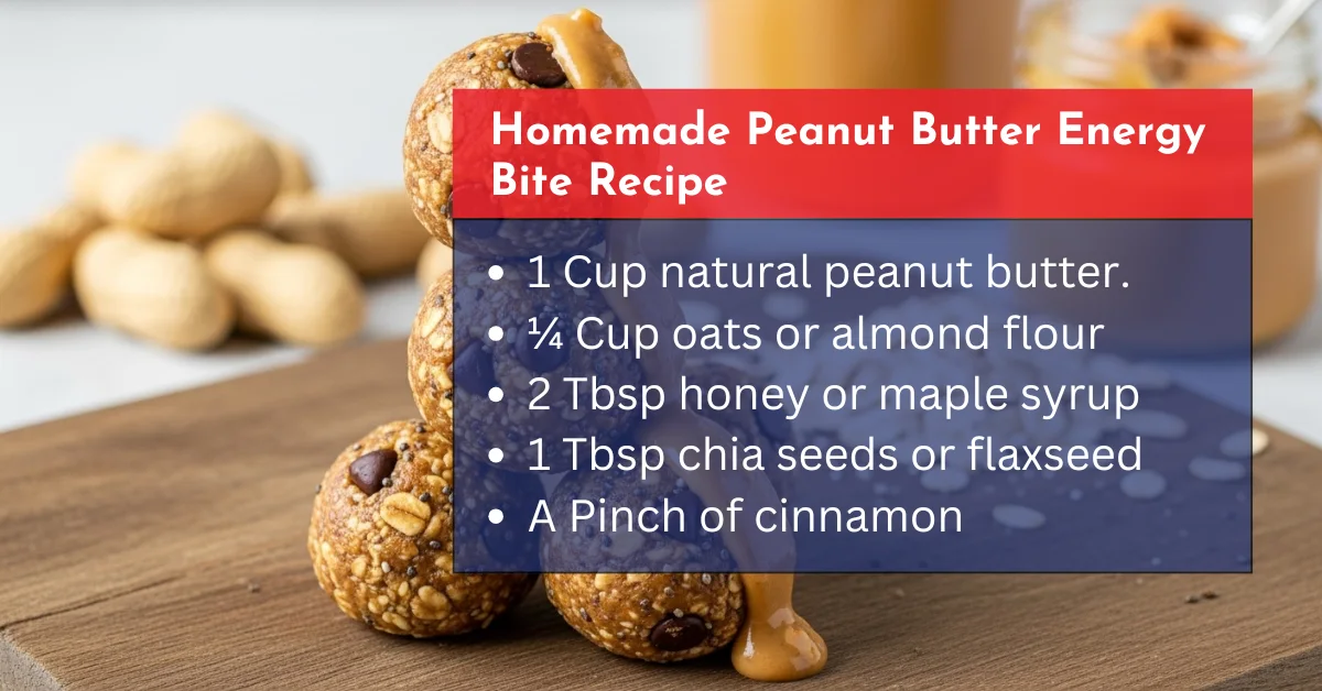 Homemade Peanut Butter Energy Bite Recipe