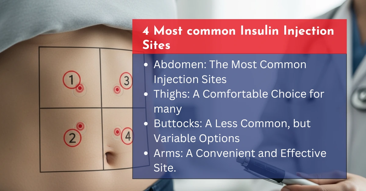 Most Common Insulin Injection Sites