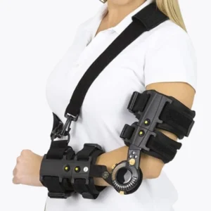 ROM hinged elbow brace