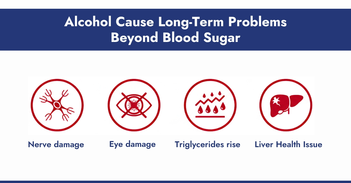 Alcohol Cause Long-Term Problems Beyond Blood Sugar